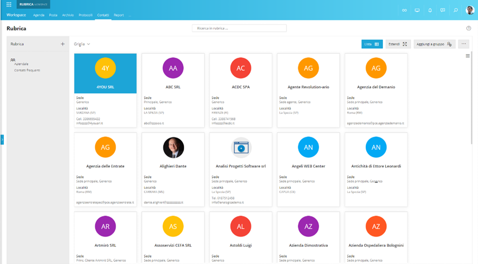 rubrica software AdHoc Revolution Web Zucchetti